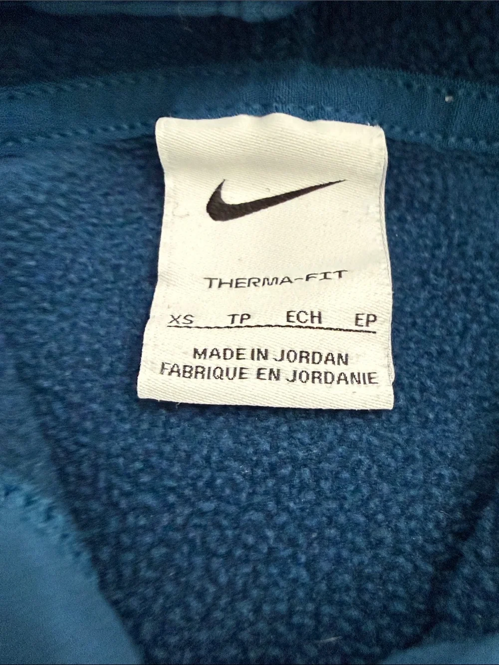 Nike Woman’s Dark Teal Blue Pullover Hoodie with White Swoosh Size XSmall